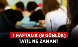 1 haftalık (9 günlük) tatil ne zaman? 2023 Kasım ara tatili ne zaman başlıyor?