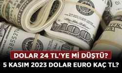 Dolar 24 TL'ye mi düştü? 5 Kasım 2023 dolar Euro kaç TL?