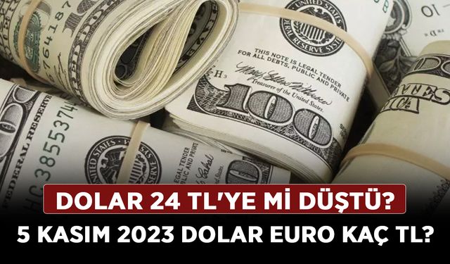 Dolar 24 TL'ye mi düştü? 5 Kasım 2023 dolar Euro kaç TL?
