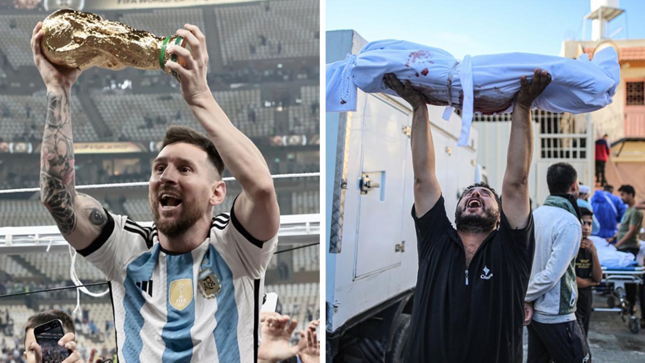 Arjantin, 2022 FIFA Dünya Kupası finalinde Fransa'yı penaltı atışları sonucunda yenerek Dünya Kupası'nın sahibi oldu. Kupa töreninde Lionel Messi'ye Adidas Altın Top ödülü verildi. Bu mutlu anların gölgesinde ise İsrail ordusunun Gazze Şeridi'ne yönelik saldırıları var. Saldırılarda hayatını kaybedenlerin cenazeleri, aileleri tarafından Deyr Belah kentindeki Aksa Şehitleri Hastanesi morgundan alınıp toprağa verilmek üzere teslim alındı.